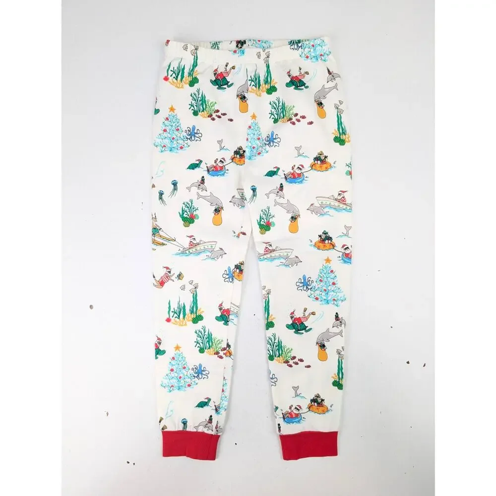 BedHead PJ's Youth 5T Ocean Life Santa Pajamas